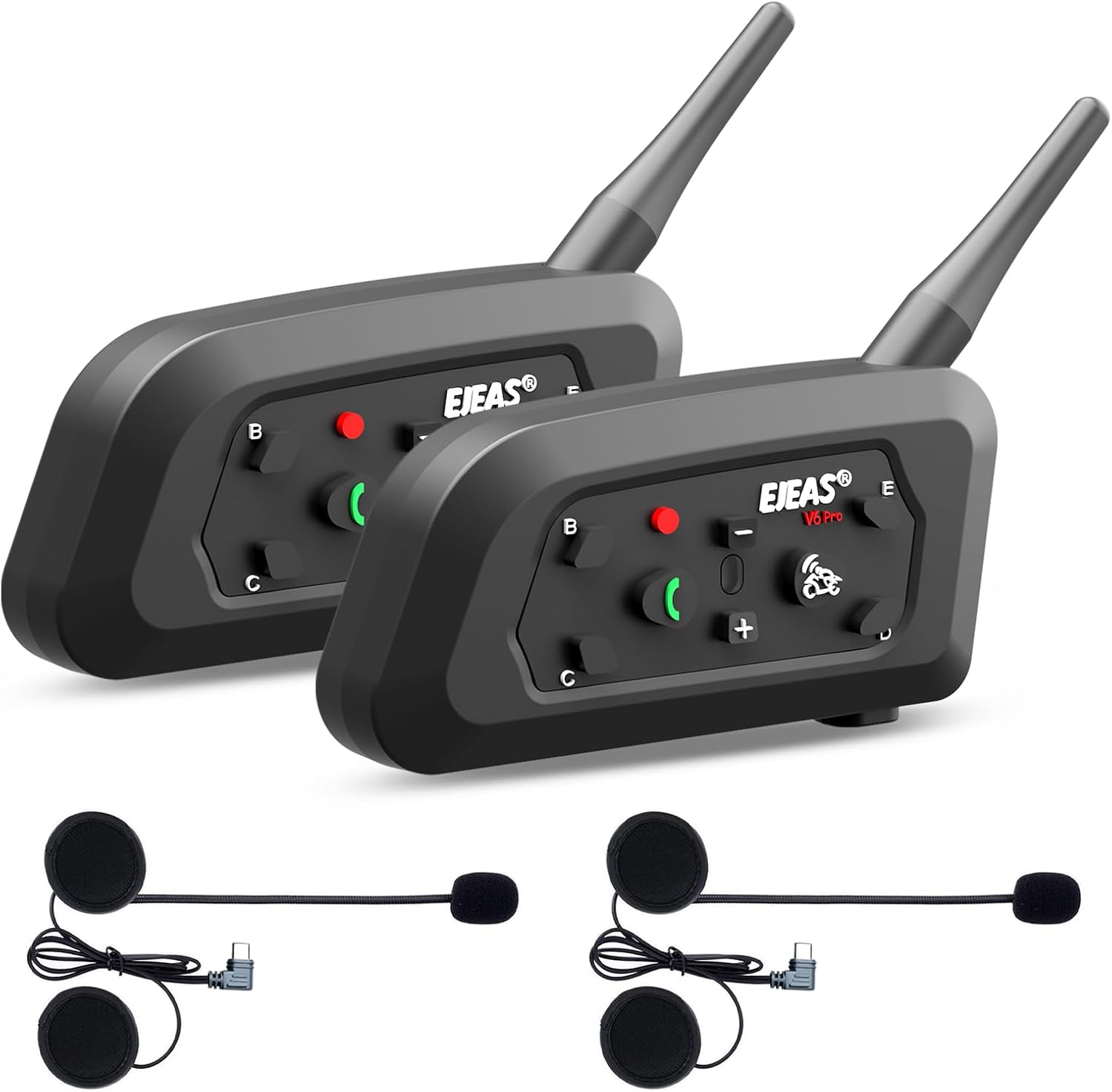 EJEAS V6 Motorcycle Bluetooth Headset for Clear Communication