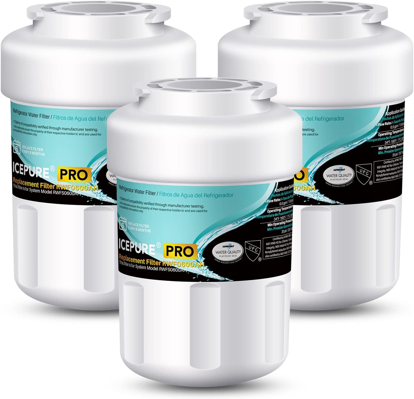 ICEPURE RWF0600A Replacement Filter for GE MWF and More