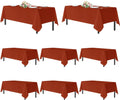 Thanksgiving Tablecloths for 8 ft Rectangle Tables - 8 Pack Burnt