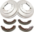 TRQ Rear Brake Shoe & Drum Kit Compatible with 2002-2007 Mitsubishi