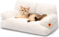 Cat Bed for Indoor Cats - Washable Fluffy Sofa for Small Pets