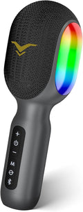 Wireless Bluetooth Karaoke Microphone with RGB Lights - Portable Mic