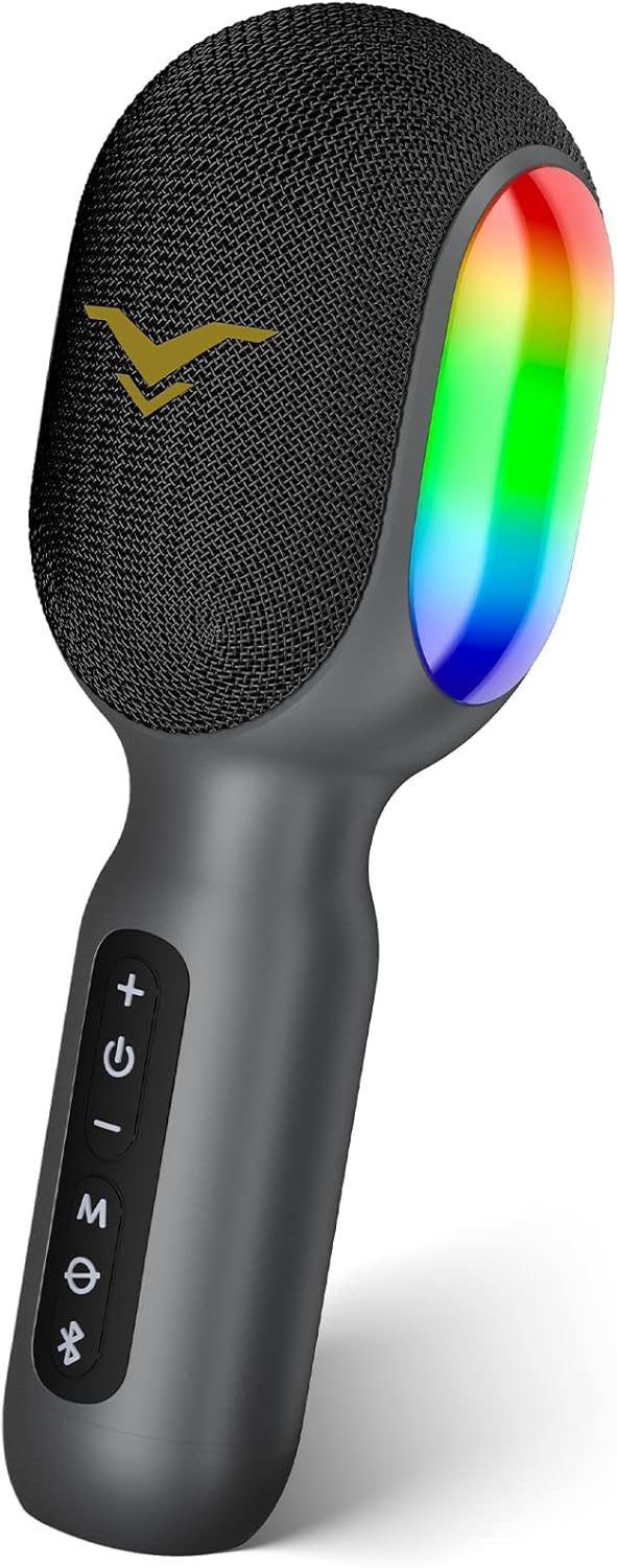 StageSound Bluetooth Karaoke Mic: Dynamic RGB Lights!