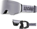 Frameless Flip-Up Ski Goggles with Magnetic Interchangeable Lens