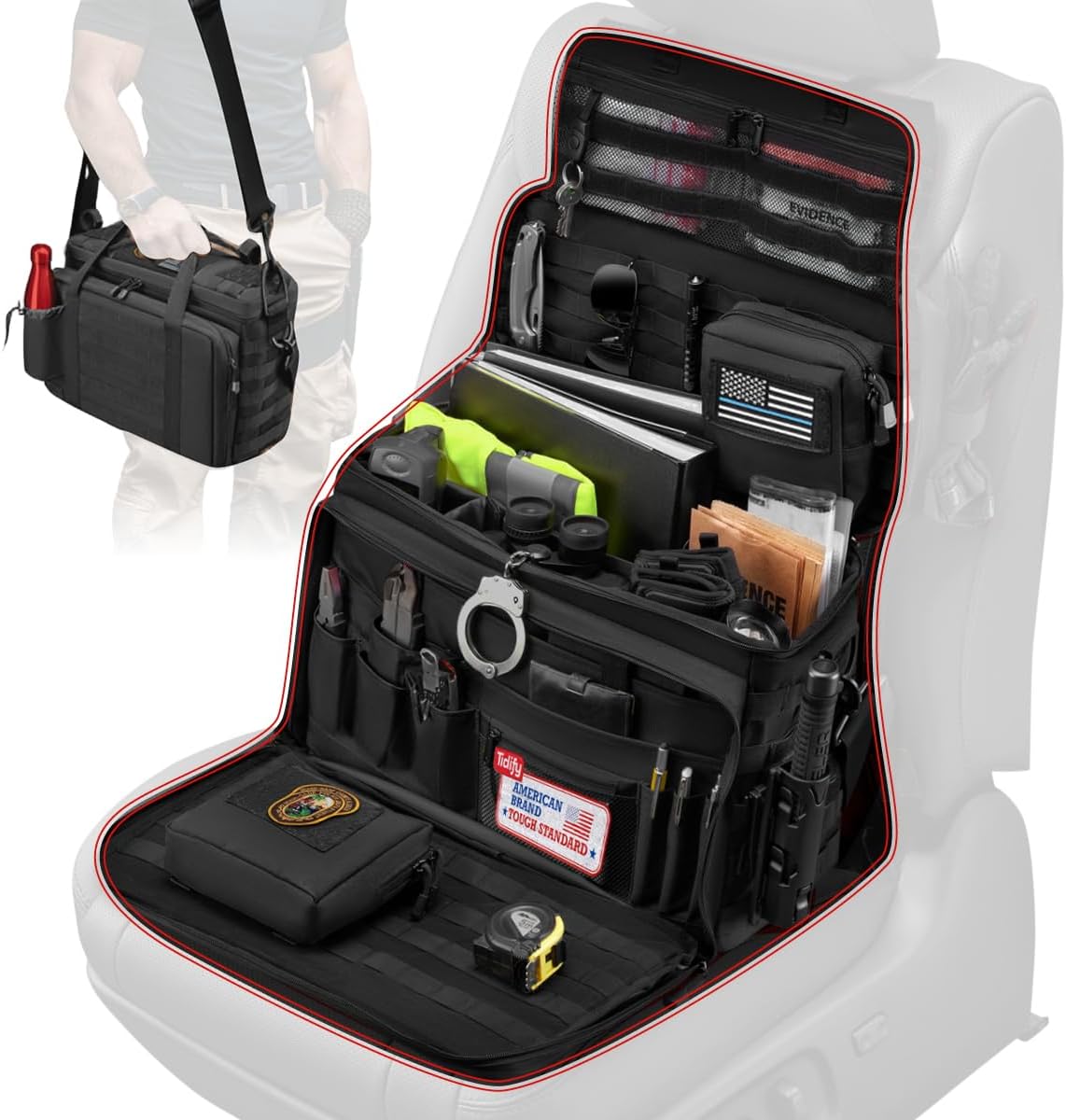 Tidify Patrol Bag - Heavy Duty Law Enforcement Gear Organizer