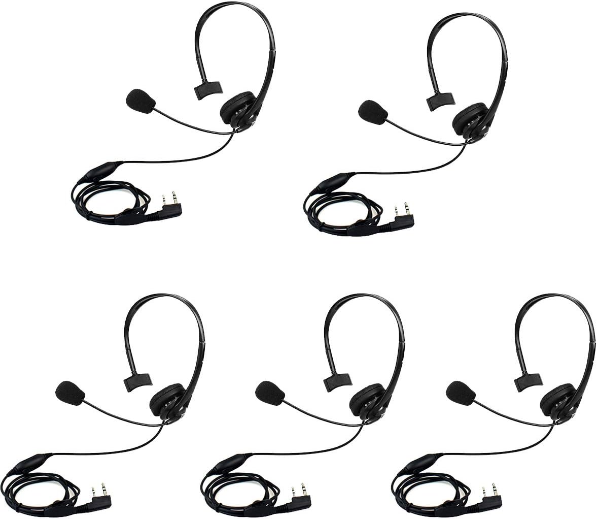 Retevis Overhead Walkie Talkie Headset with Boom Mic for RT22