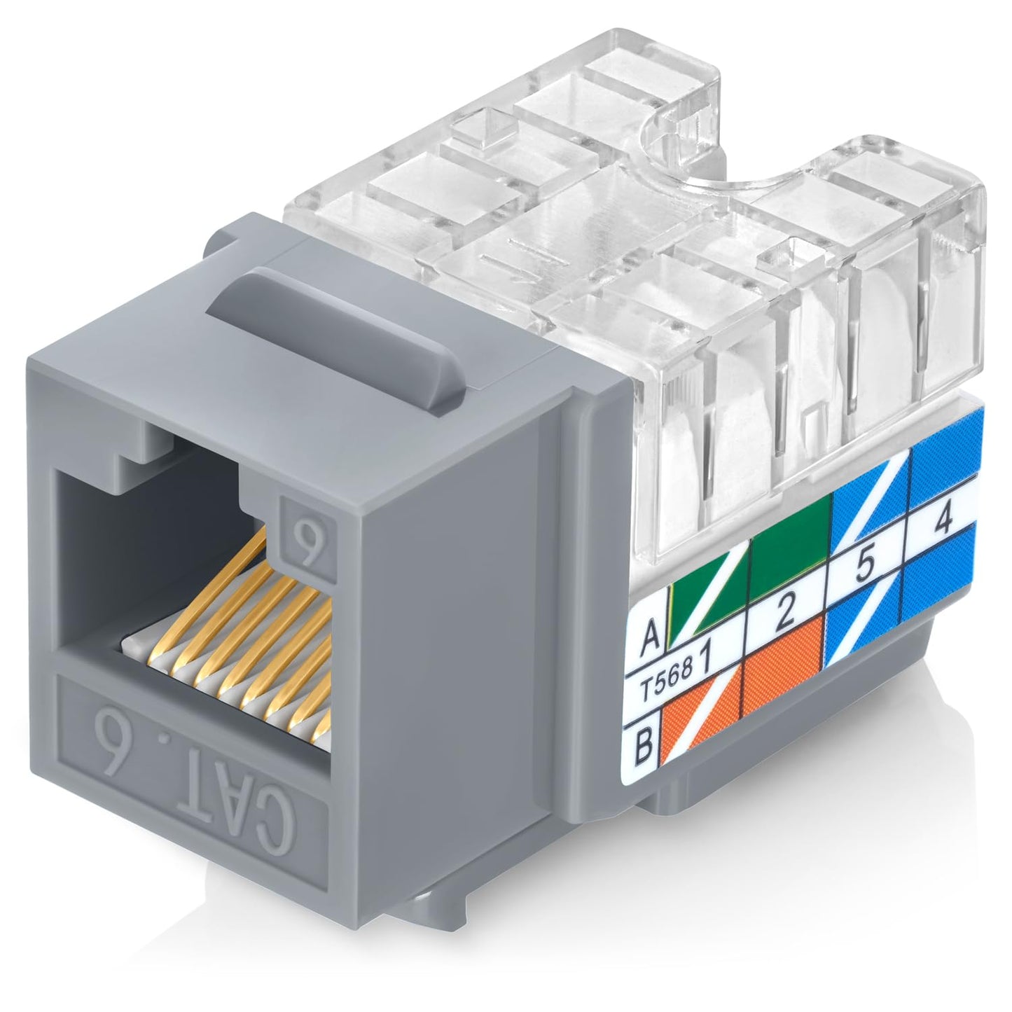 Everest 90 Angled RJ45 Cat6 Keystone Jacks for Easy Installation