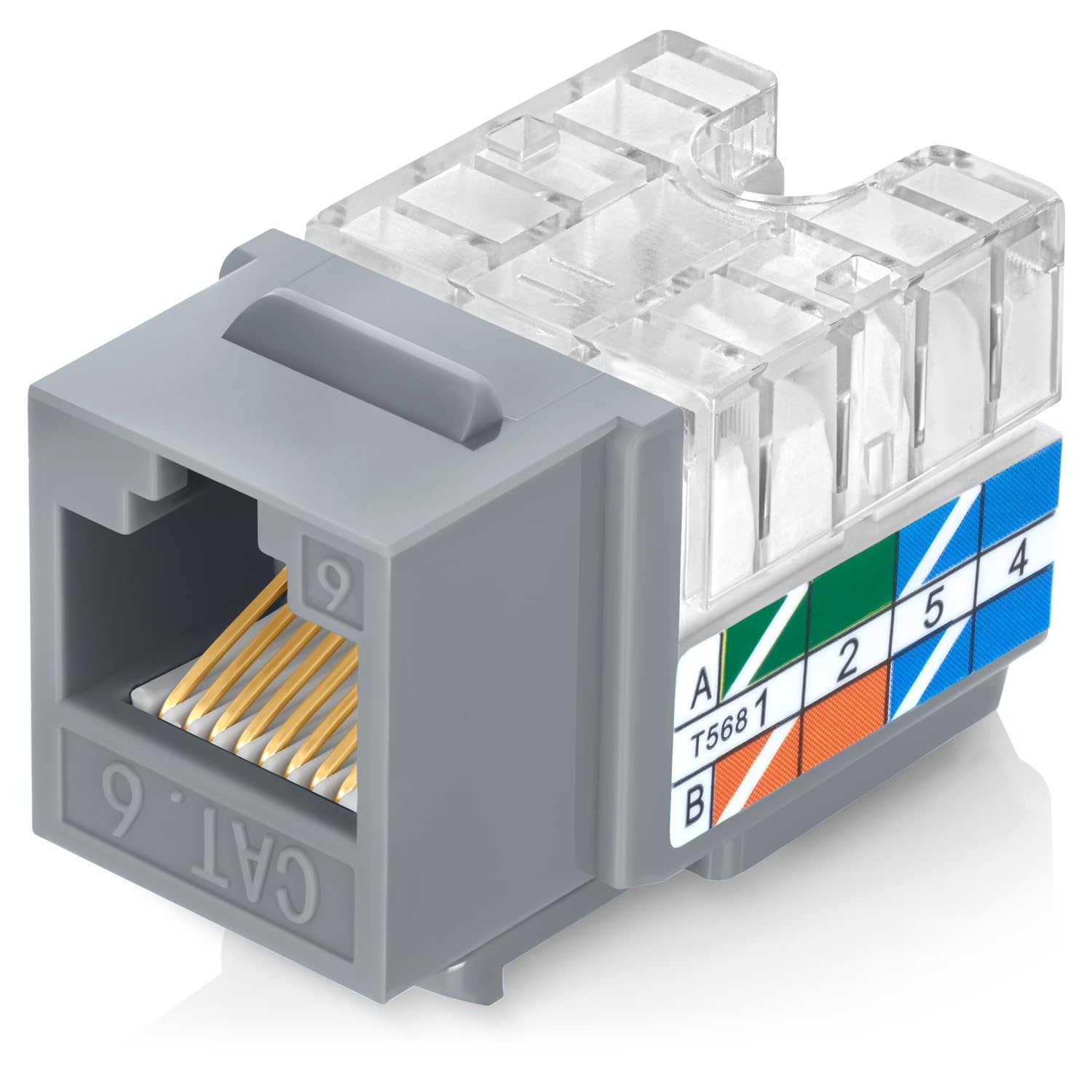 Everest 90 Angled RJ45 Cat6 Keystone Jacks for Easy Installation