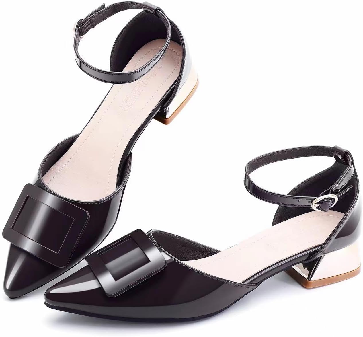 Stylish Women's Pumps Shoes with Pointed Toe and Low Heels