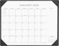 Cabbrix Desk Calendar 21in x 16.5in 2025-2026 with Desktop Mat - Black