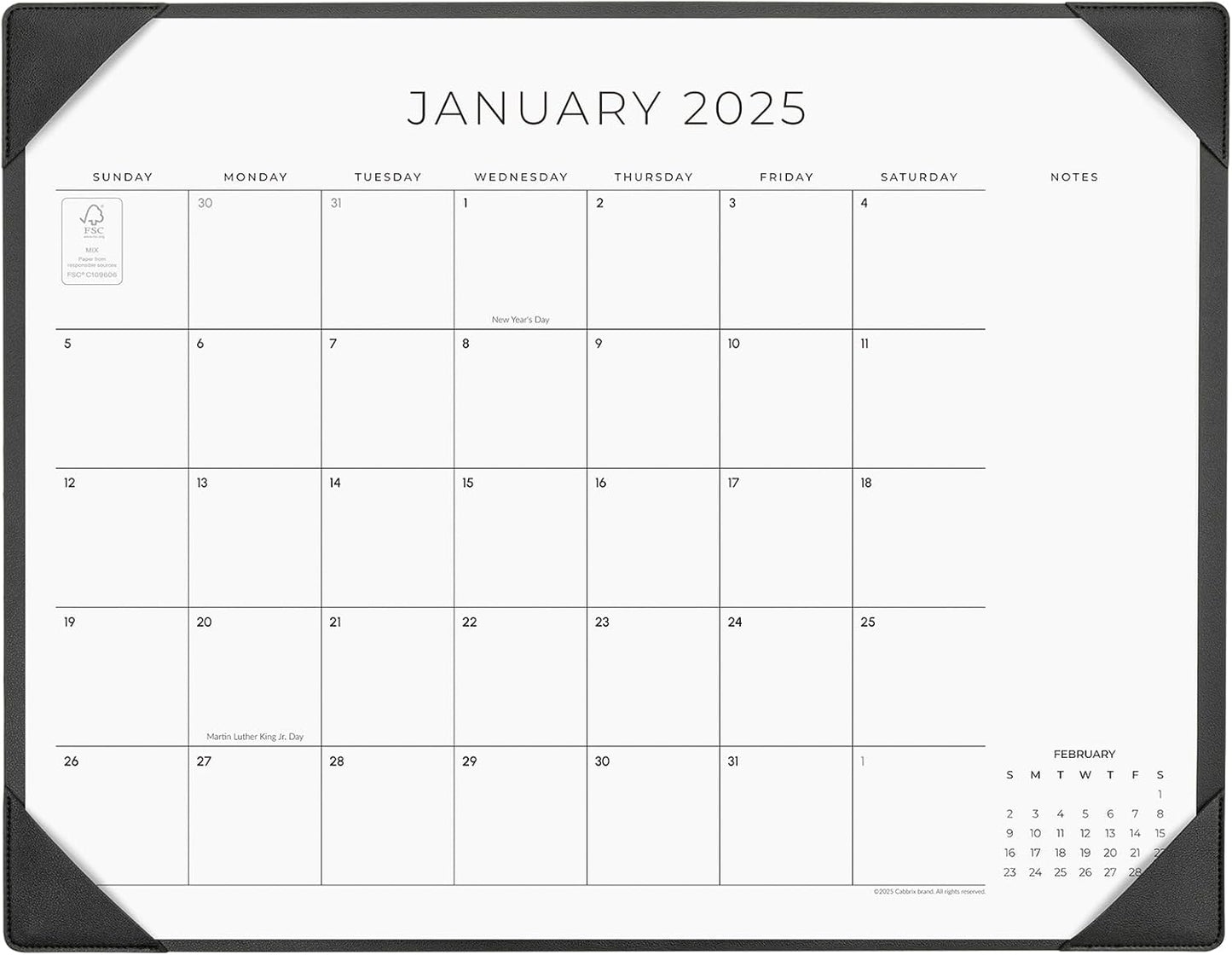 Cabbrix 2025-2026 Desk Calendar Set - Stay Organized!