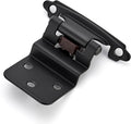 3/8ft Inset Matte Black Cabinet Hinge 30 Pack - Quiet Self-Closing