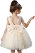 Flower Girl Dress Kids Satin Tulle Maxi - Elegant Backless Tulle Gown