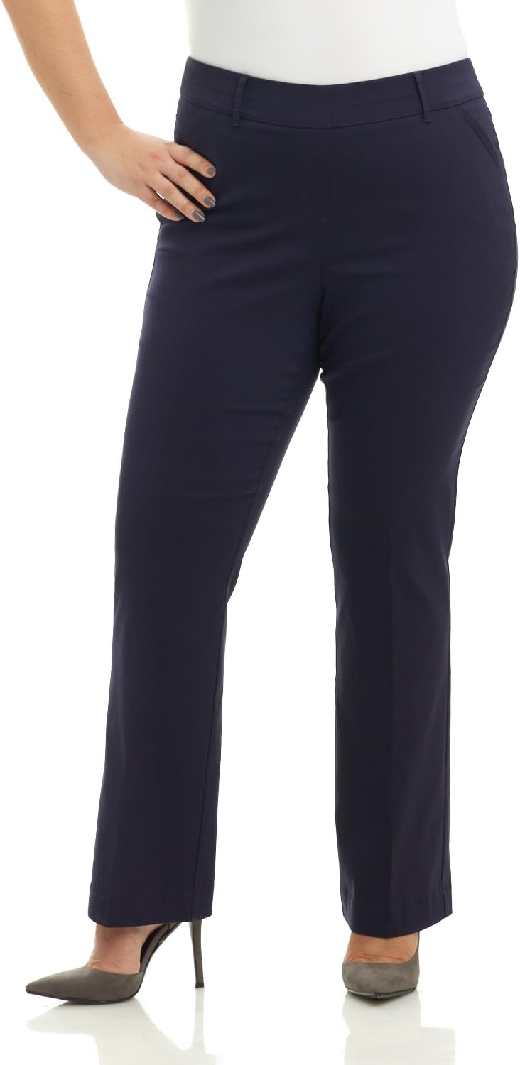 Rekucci Curvy Woman Ease into Comfort Bootcut Plus Size Pant