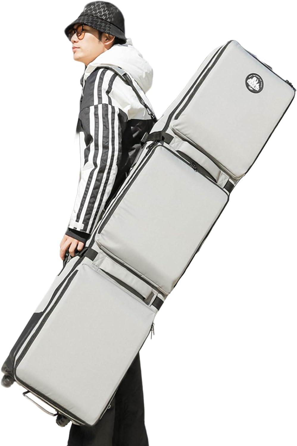 Rolling Double Ski Bag - Carry 2 Boards Easily!