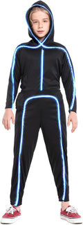 HSCTEK Light Up Child Stick Figure Costume for Fun Nights
