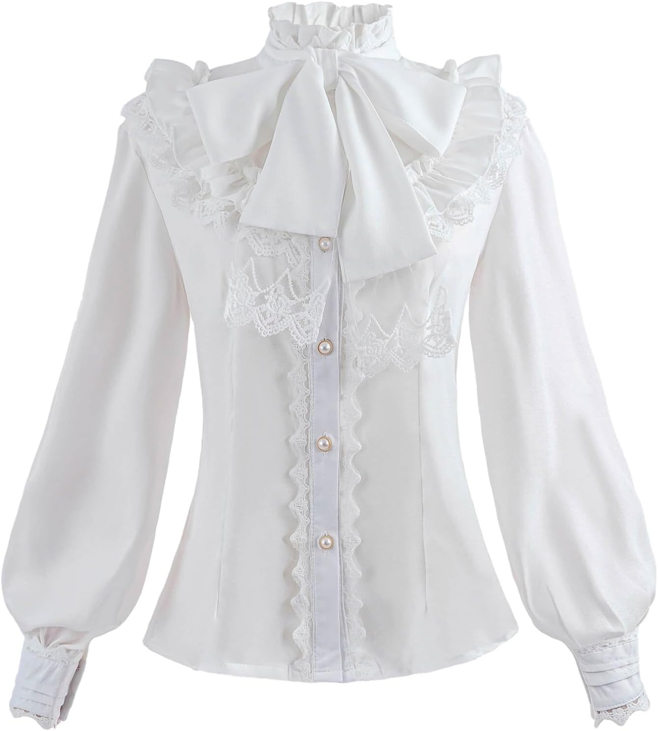 Victorian Blouse for Women - Gothic Ruffle Long Sleeve Shirt