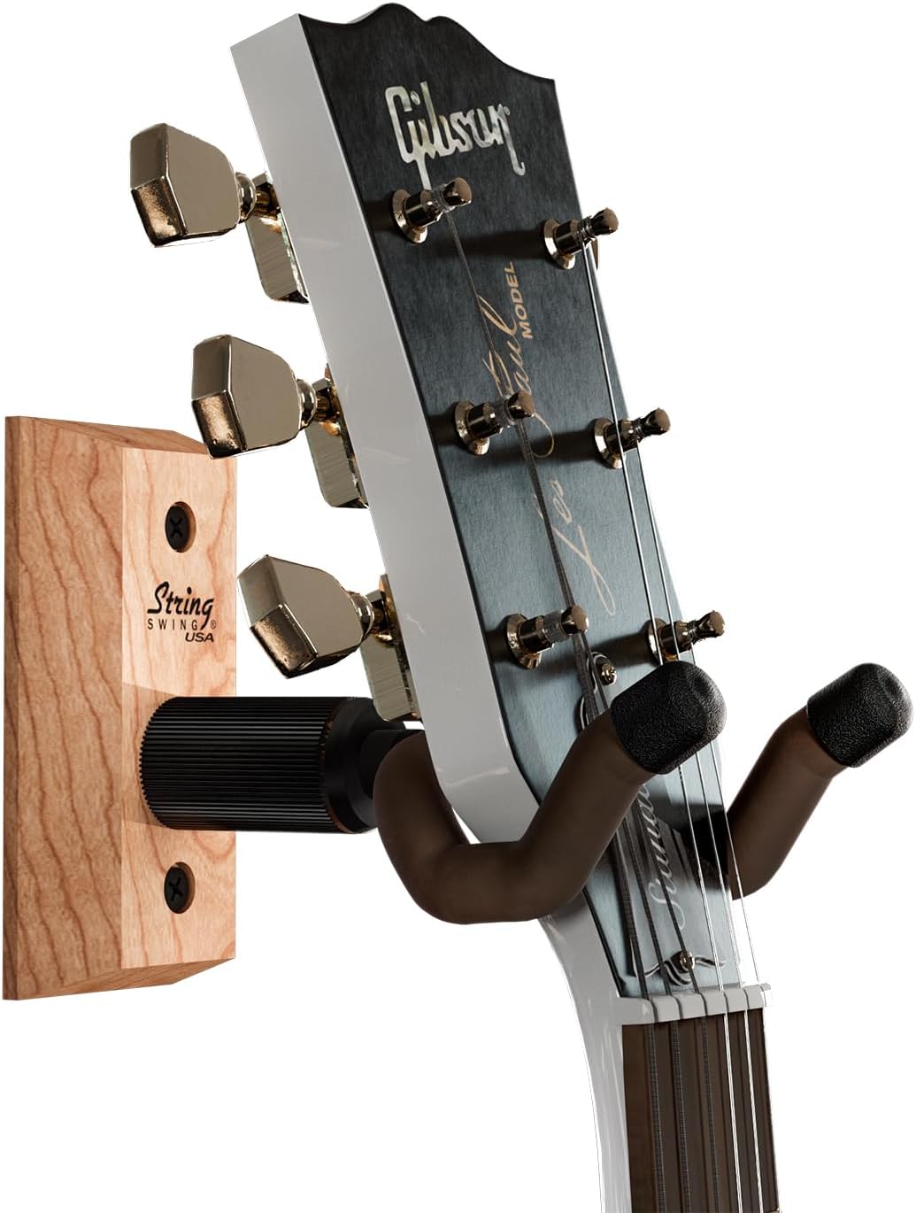 Securely Hang Any Guitar - Cherry Hardwood