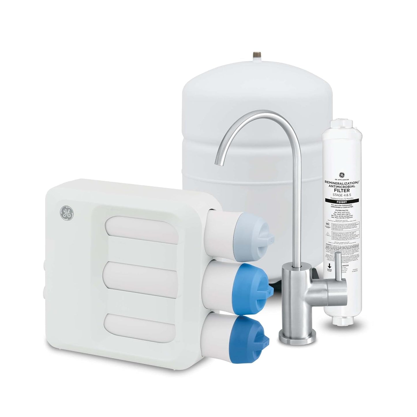 GE 5-Stage Reverse Osmosis Under Sink Water Filtration System