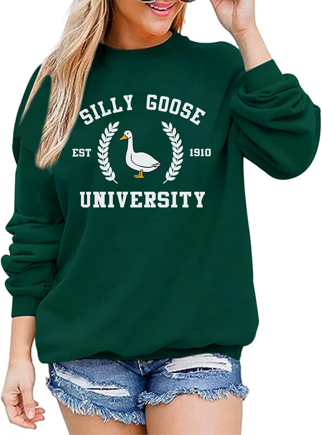 Goose Graphic Sweater: Cute & Funny Sayings