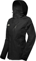 Women's Rain Jackets Waterproof Lightweight Windbreaker for Outdoors