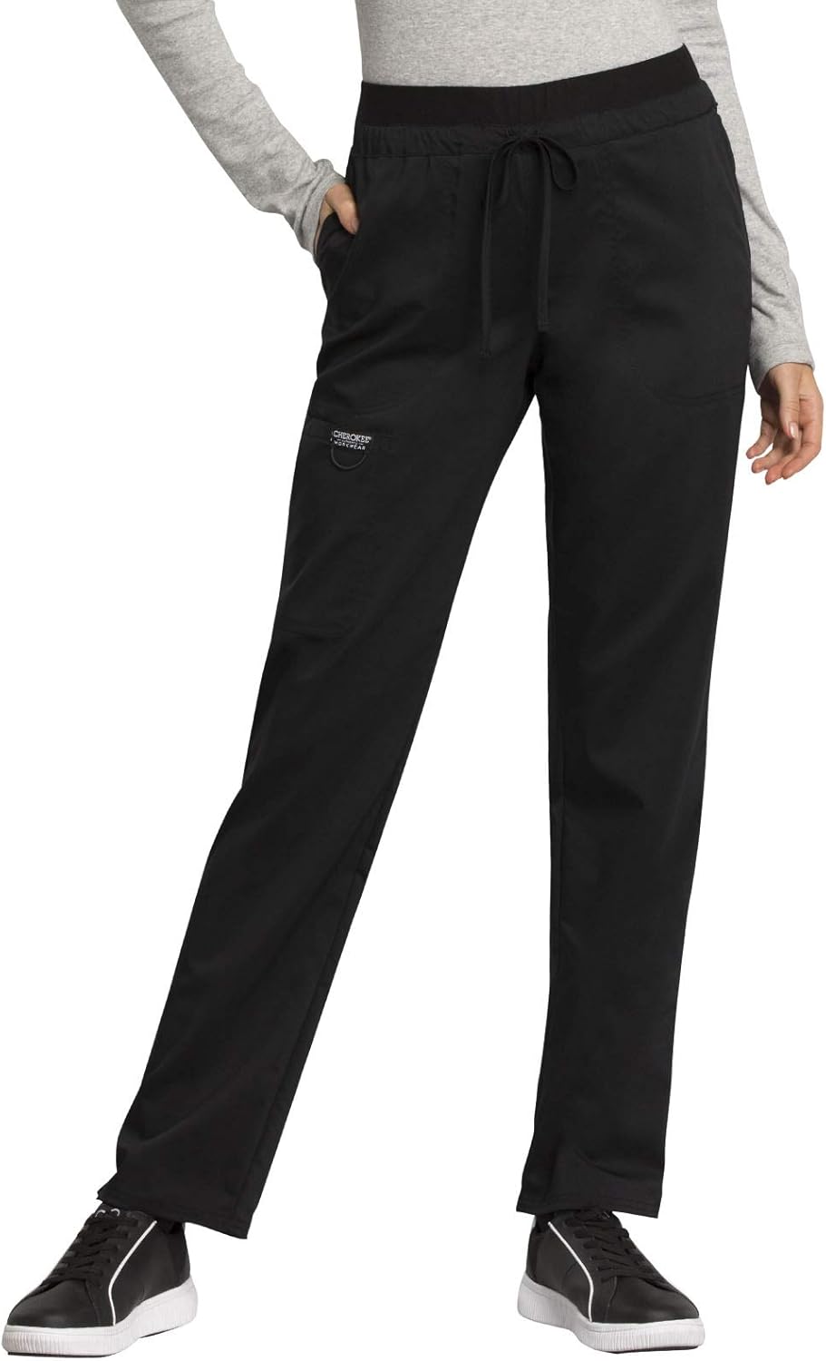 Cherokee Scrubs for Women Mid Rise Tapered Leg Drawstring Pant