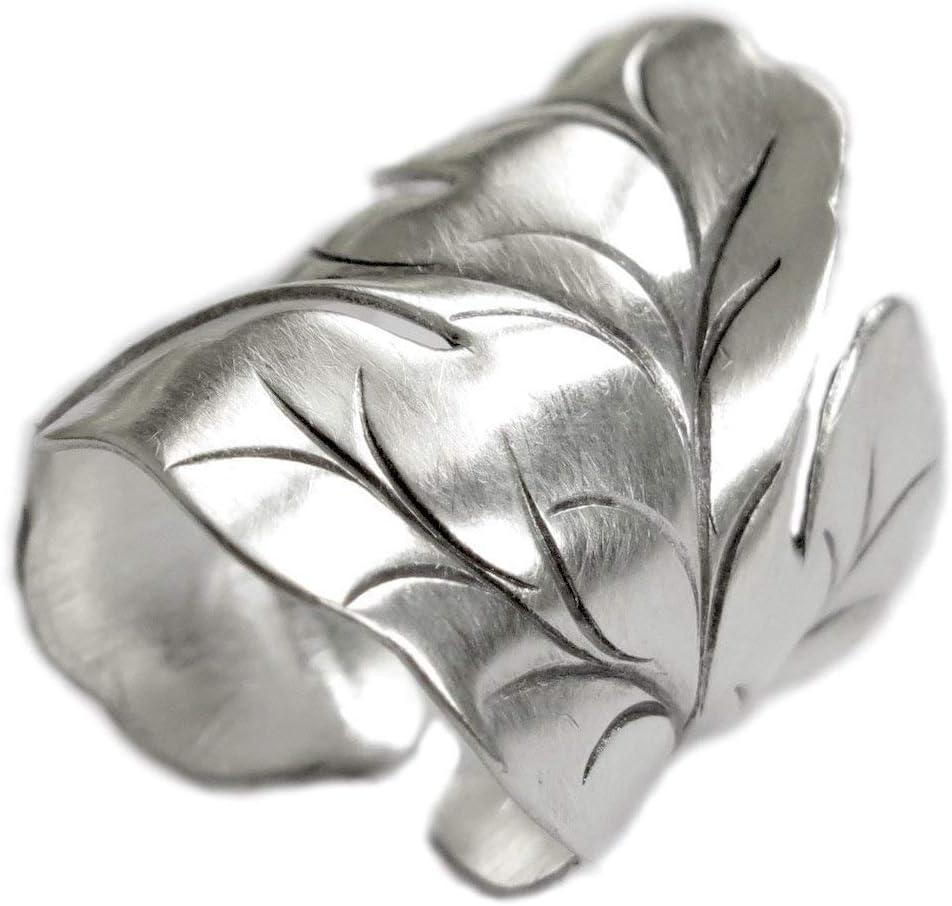 Sterling Silver Handmade Large Nature Boho Leaf Statement Ring