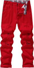 Men's Non-Stretch Regular Fit Straight-Leg Denim Pants - Durable