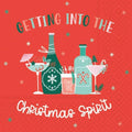 40 CT Funny Xmas Cocktail Napkins - Getting Into The Spirits!