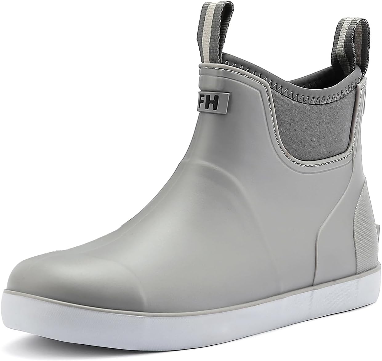 Men's Deck Boots Waterproof Ankle Rain Boots for Fishing
