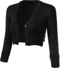 Stylish Women's 3/4 Sleeve Bolero Shrug Cardigan by Allsense