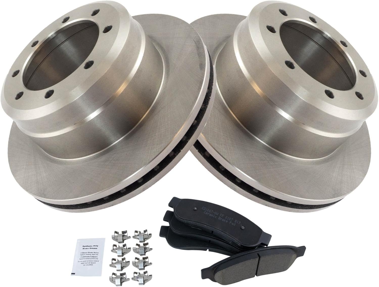 TRQ Rear Brake Pad & Rotor Kit for 2005-2012 Ford F-350