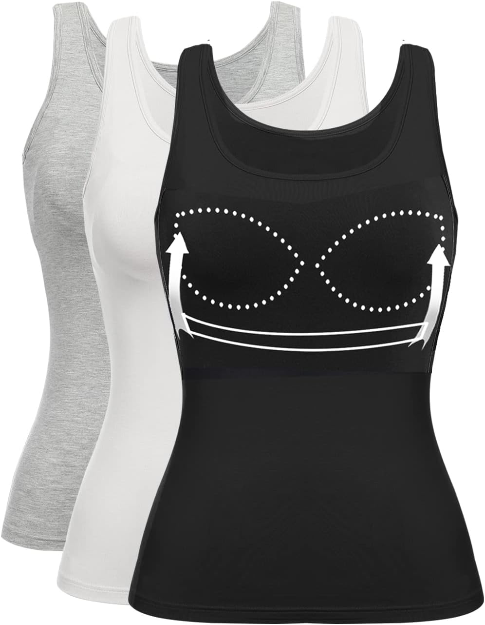 Tank Top with Built in Bra Cup for Women Casual Comfort