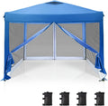 PHI VILLA 10ft x 10ft Pop Up Canopy Tent with Netting for Outdoors