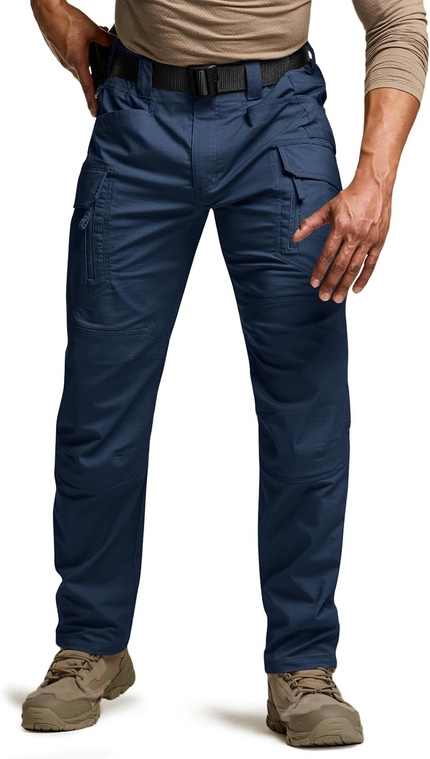 CQR Men's Flex Stretch Tactical Pants for Outdoor Activities
