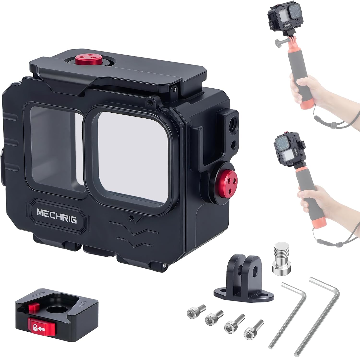 Aluminum Waterproof Case for GoPro HERO Series Action Cameras