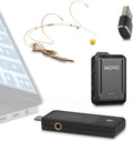 Movo WMX-1-UH Wireless USB-C Headset Microphone for Recording