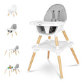 Gofirst 6 in 1 Baby High Chair - Convertible Wooden Feeding Seat