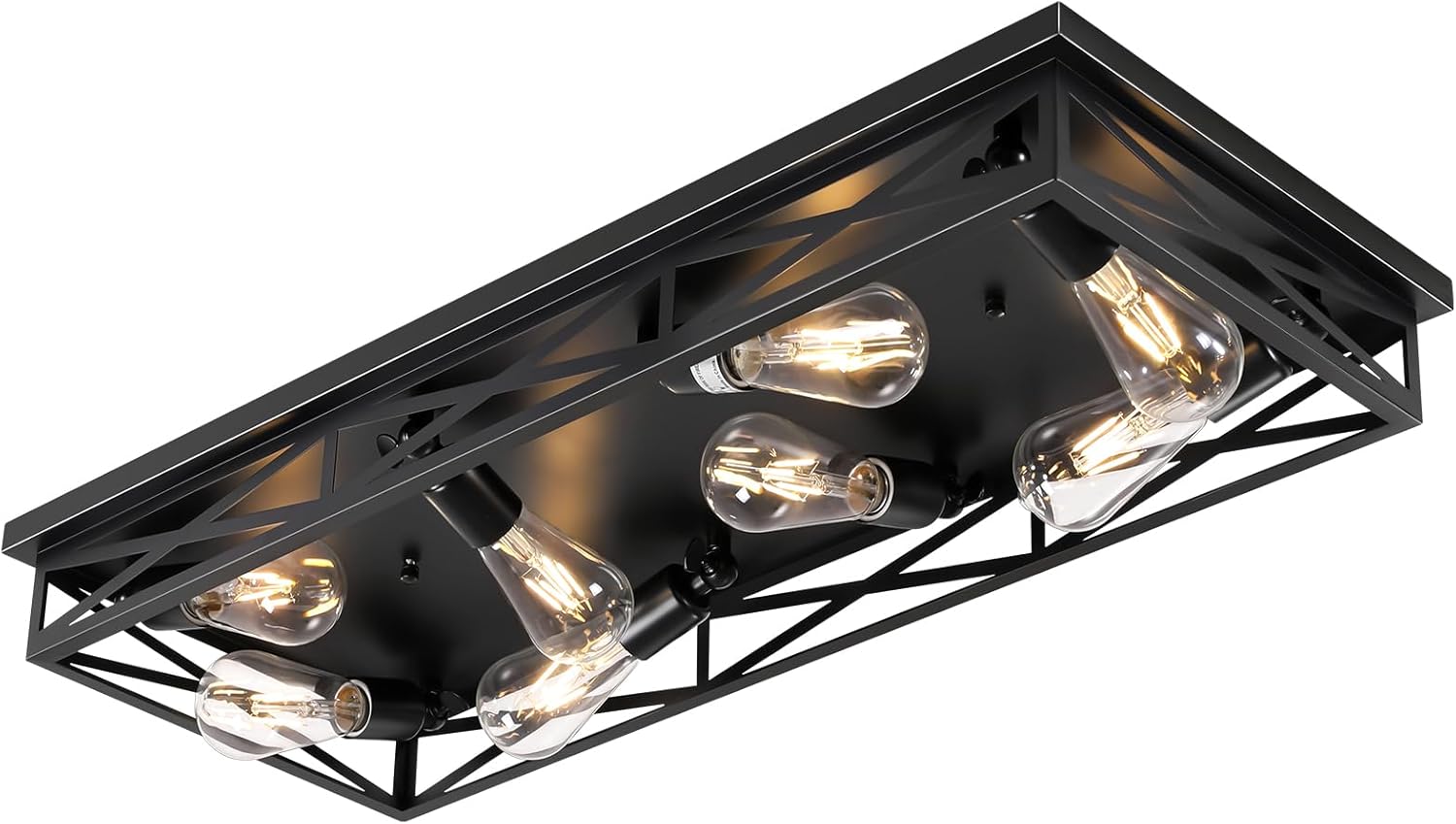 8-Light Large Flush Mount Ceiling Light Fixture for Home Use