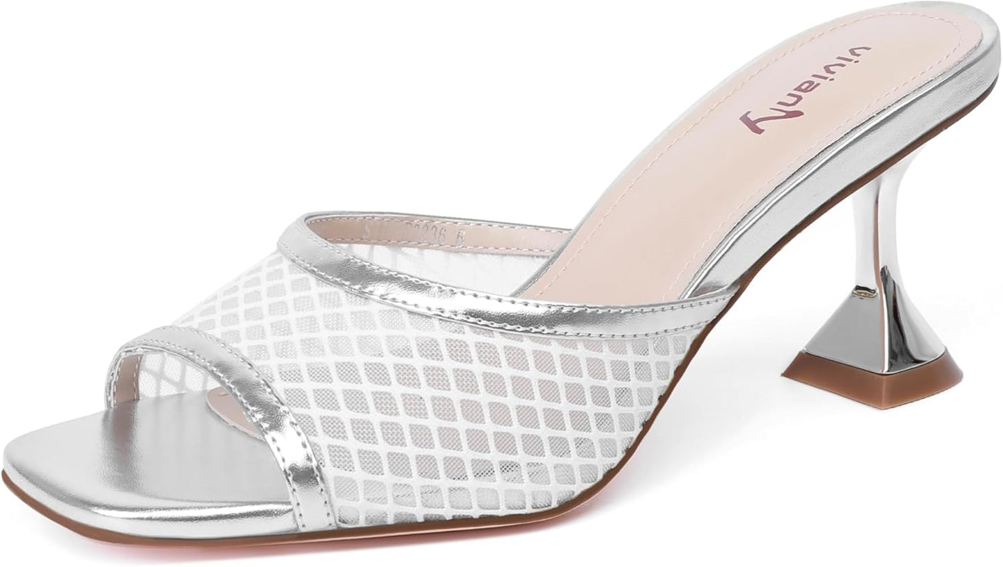 Vivianly Womens Clear Heels Sandals for Stylish Occasions