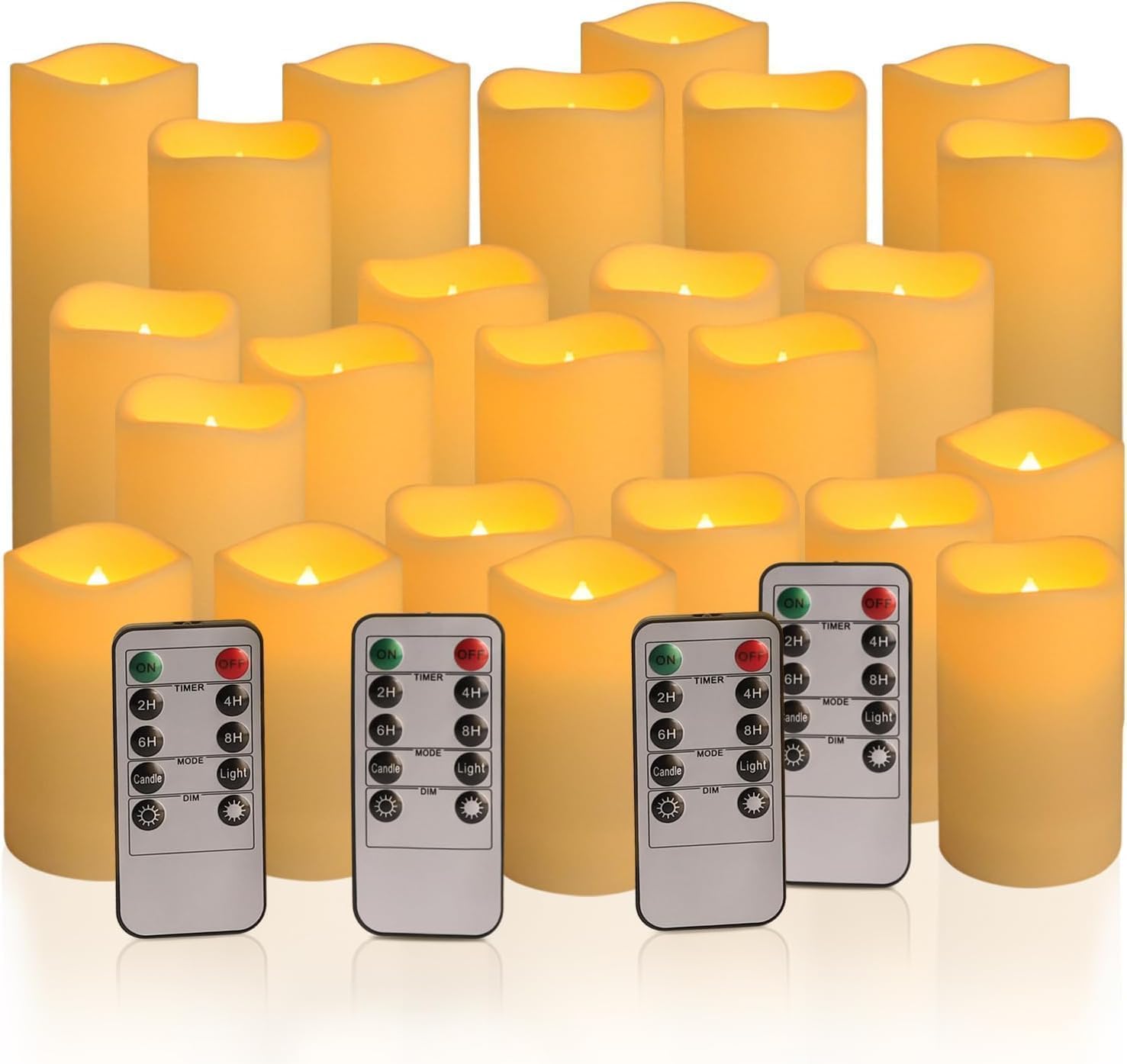 24-Pack LED Flameless Candles with Remote Control for Events