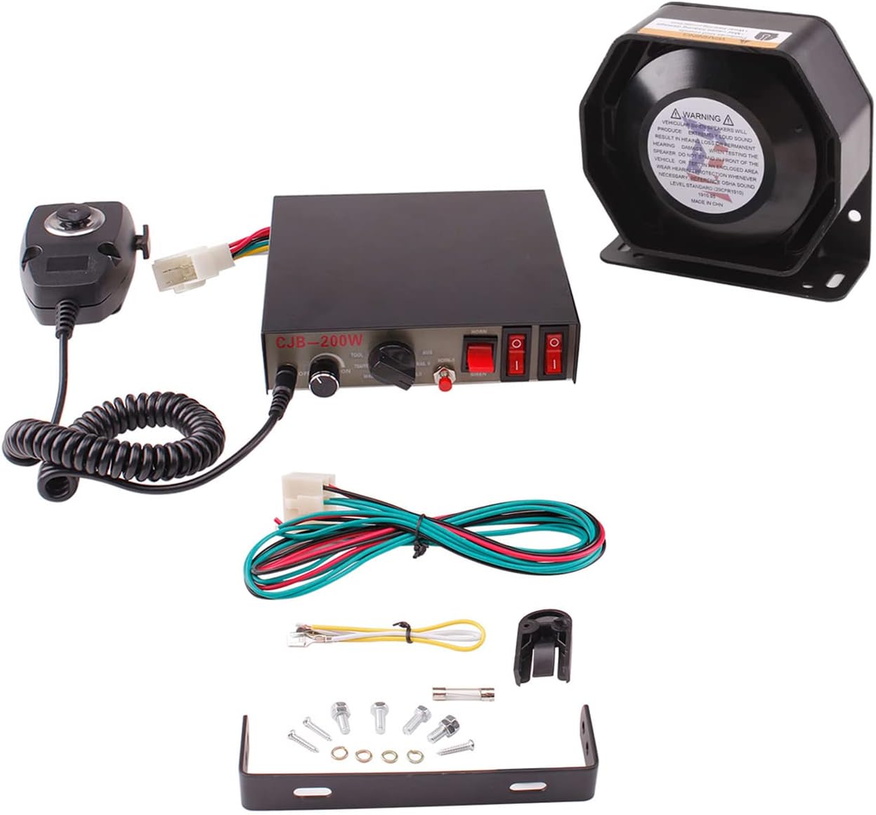 12V PA System for Vehicles with 8 Tones and 130DB Output