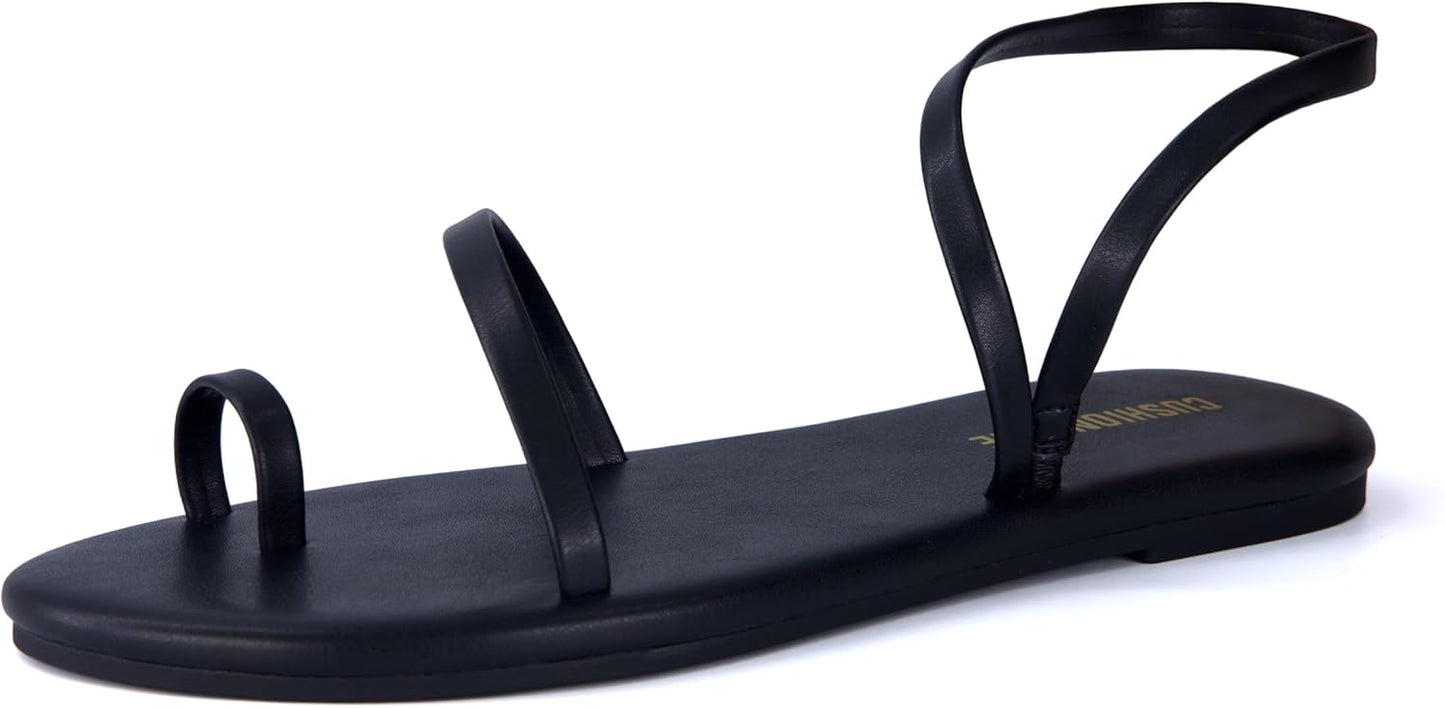 CUSHIONAIRE CHAI Womens Strappy Sandals for Summer Comfort