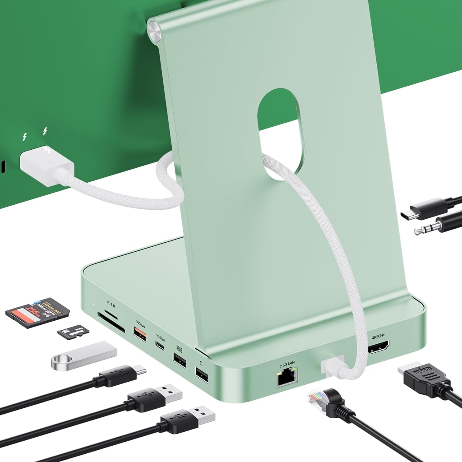 Upgraded 11 in 1 USB C Hub for iMac 24 inch - M1 M3 M4 Accessory