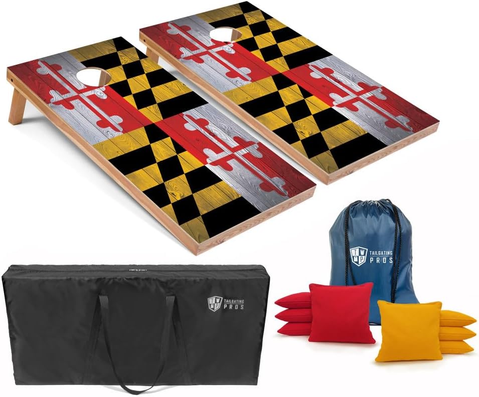Regulation Cornhole Boards Set with Bean Bags and Carrying Cases