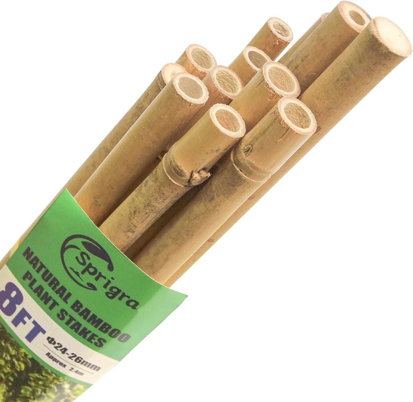 Bamboo Stakes 8 Feet for Garden Support - Multi-Purpose Use