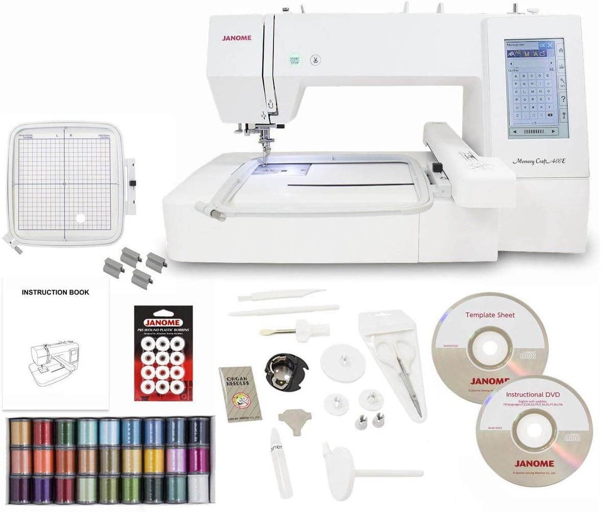 Janome 400E Embroidery Machine + Bonus Bundle