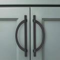 Matte Black Cabinet Pulls 7.5 in Hole Centers - 10 Pack