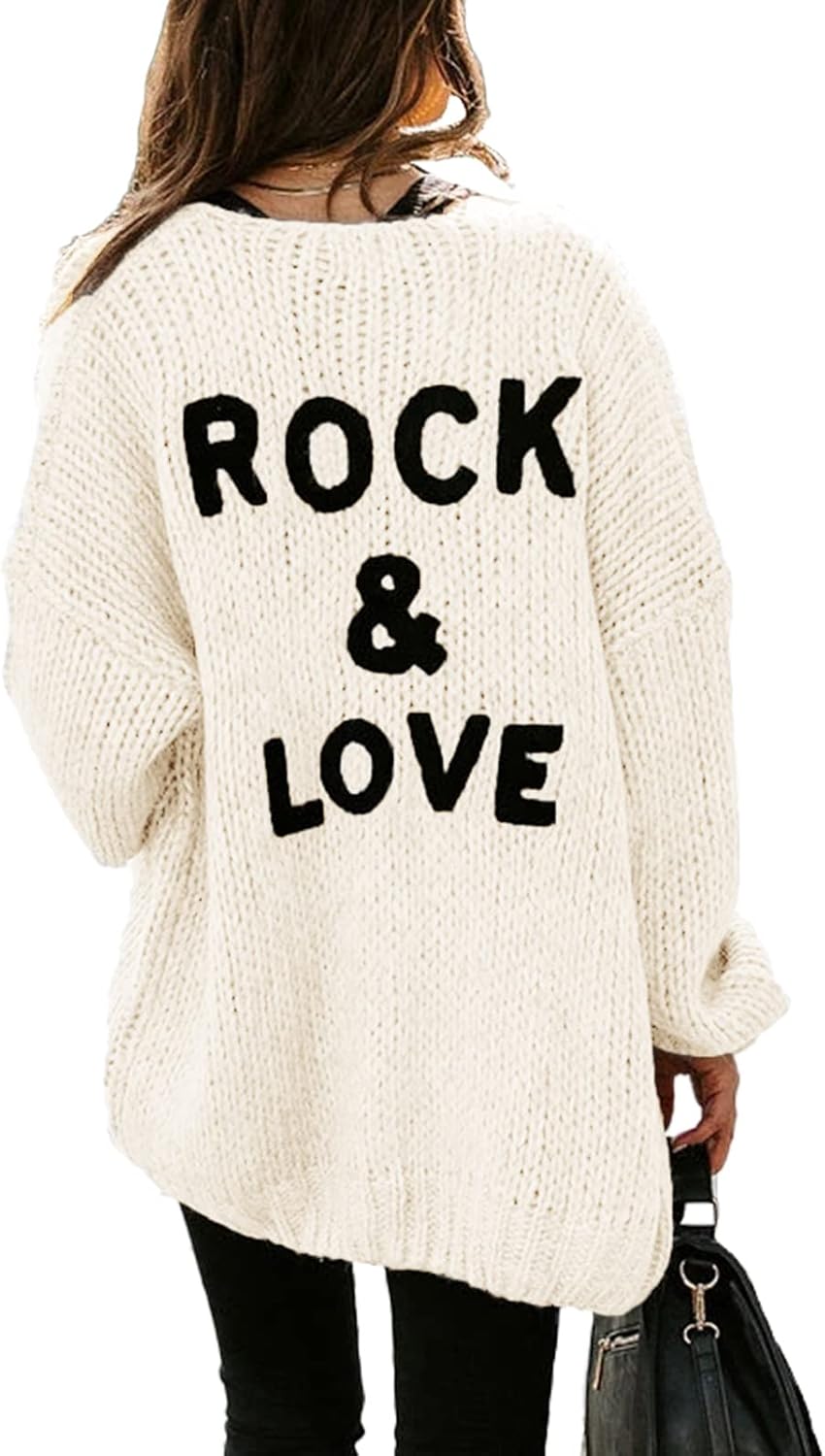 PRETTYGARDEN Women's Long Sleeve Open Front Knit Cardigans