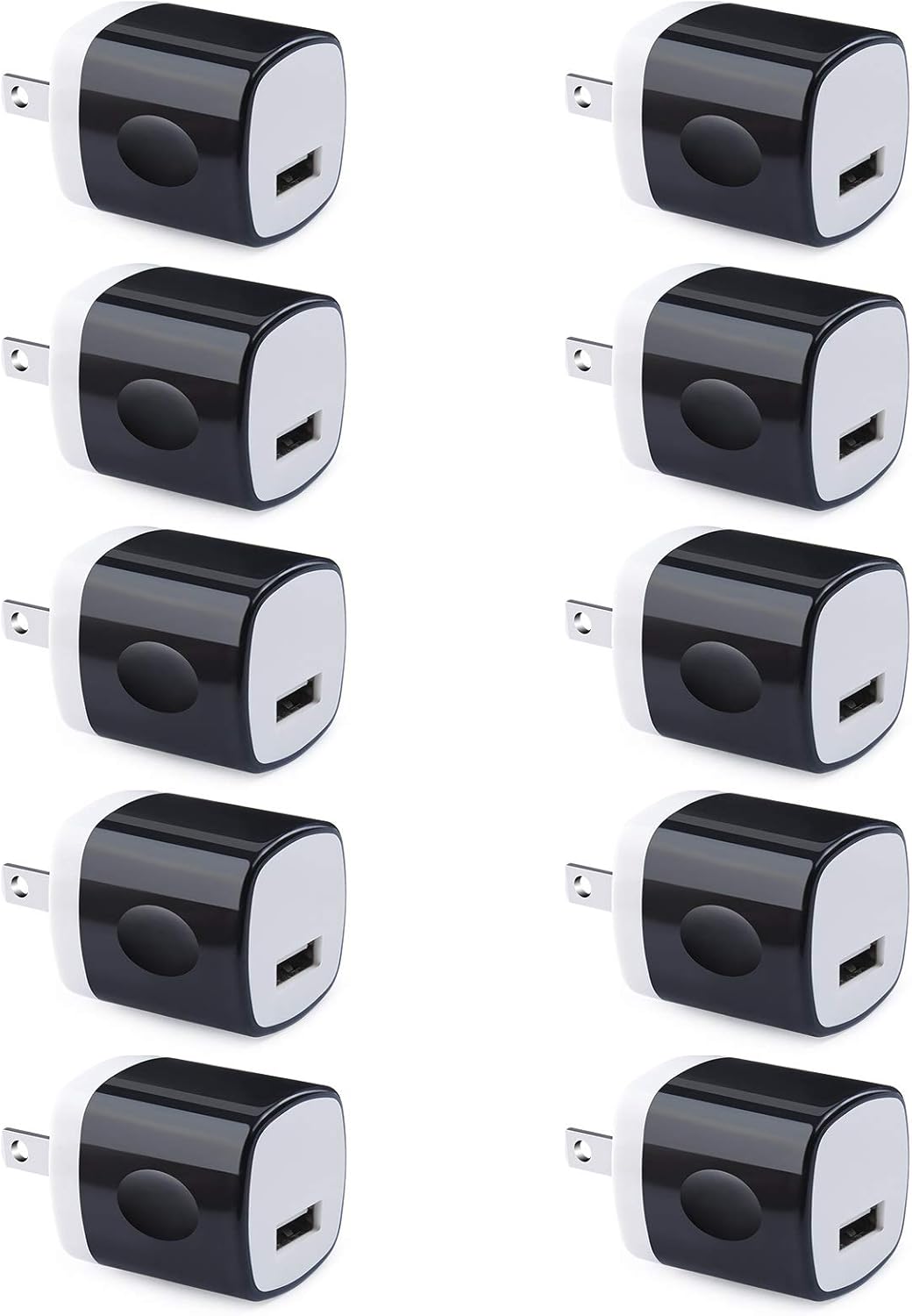 UorMe 1A USB Wall Adapters 10-Pack for Fast Charging